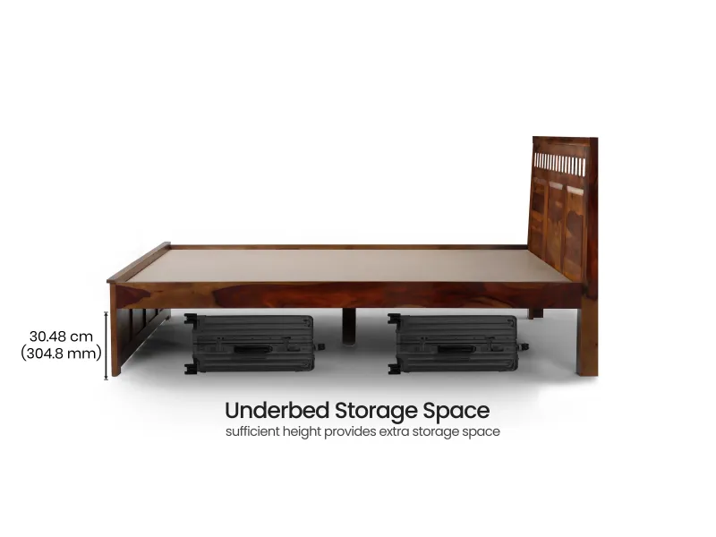 Stella Solid Wood Queen Size Double Bed